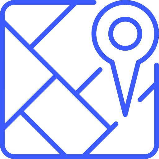 icon for local seo showing a map and a pin